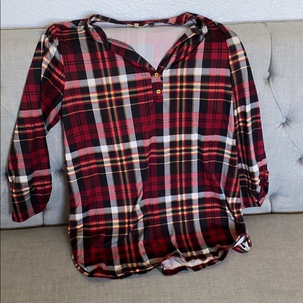 Plaid Maternity Shirt